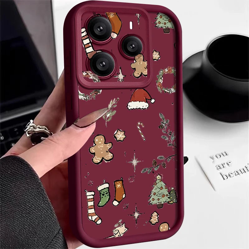 Christmas Gifts Printed Phone Case For Xiaomi Redmi Note 14 13 12 Pro 4G Note 13 14 Pro Plus 5G 13C 11 10 Pro Soft TPU Cover