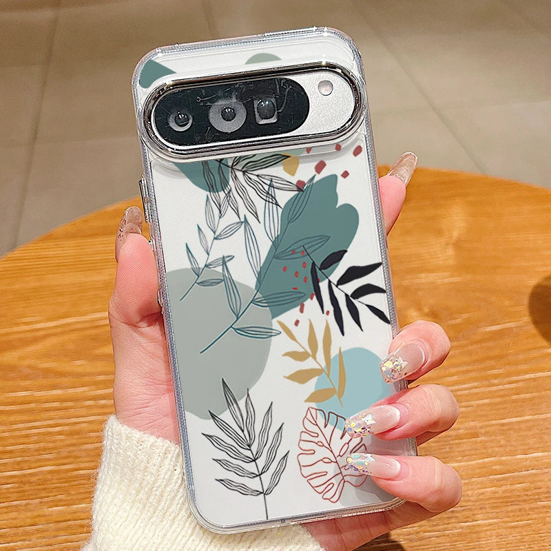 Cartoon Flower Pattern TPU Phone Case For Google Pixel 10 9 8 7 Pro Pixel 9 10 Pro XL 7A 8A 9A Soft Silicone Clear Back Cover