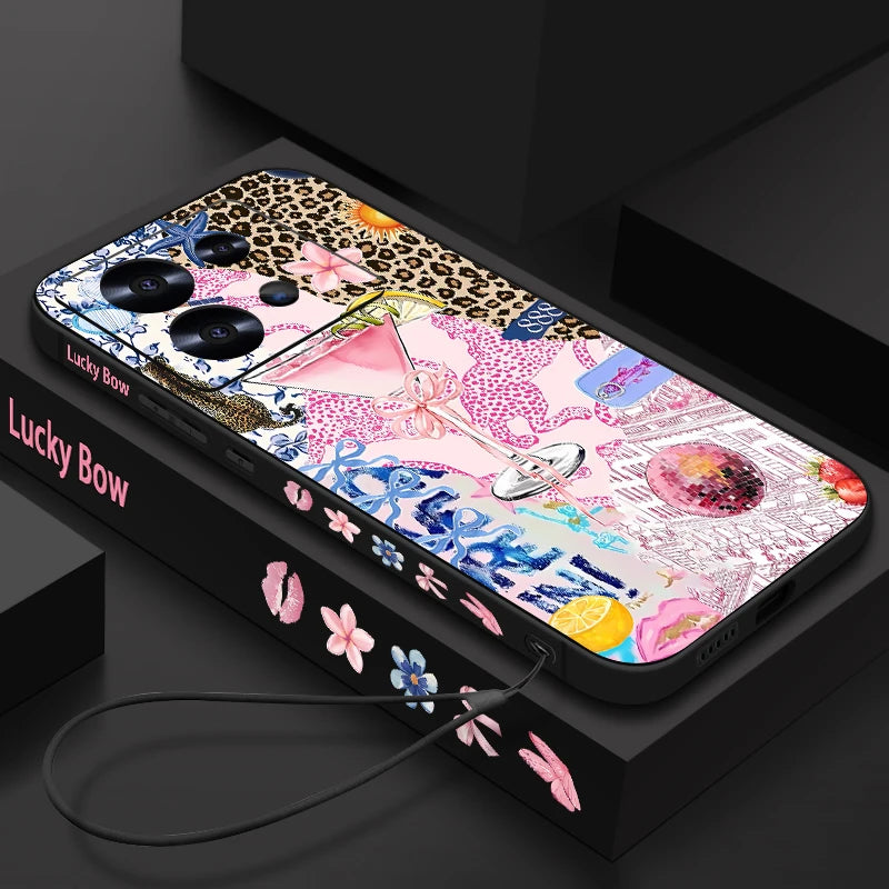 Leopard Print Pattern TPU Phone Case For Xiaomi Redmi Note 14 13 12 Pro 4G Note 13 14 Pro Plus 5G 13C 11 Pro Soft Silicone Cover