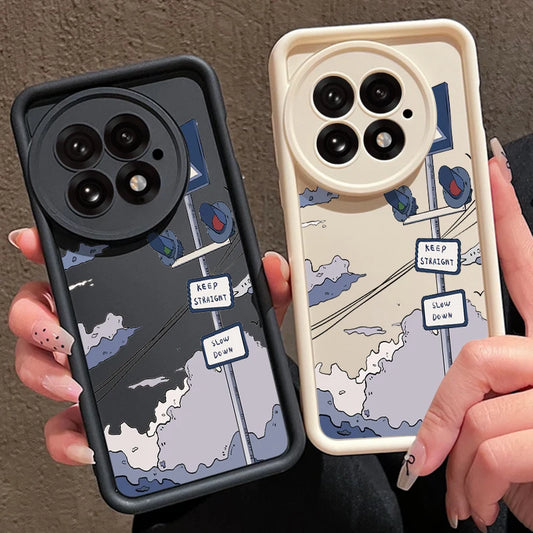 Traffic Light Pattern Phone Case For OnePlus 13 13T 12 13R 12R 11R 5G Shockproof Soft Silicone TPU Cover For OnePlus Ace 5 3 2