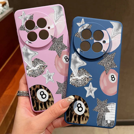 Shockproof Soft TPU Phone Case For OnePlus 15 13 13T 12 13R 12R 11R Nord 5 Ace 5 3 2 5G Leopard Print Star Pattern Back Cover