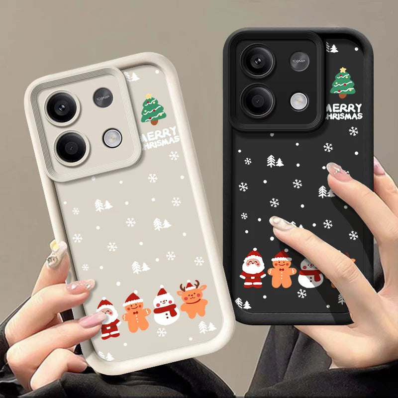 Merry Christmas Phone Case For Xiaomi Redmi Note 14 13 12 Pro 4G Note 13 14 Pro Plus 5G 13C 11 10 Pro Soft Silicone TPU Cover