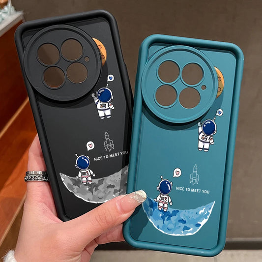 Shockproof Soft Silicone Case For OnePlus 13R 12R 11R 13 13T 12 5G Cartoon Astronaut Print TPU Phone Cover For OnePlus Ace 5 3 2