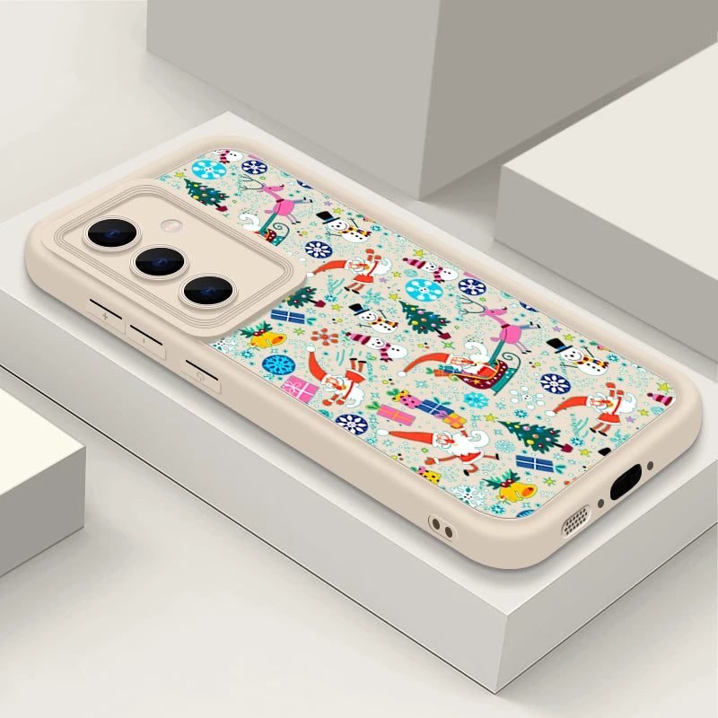Christmas Snowman Print TPU Case For Samsung Galaxy A17 A56 A16 A55 A15 A25 A36 A26 5G S25 Edge S23 S24 Ultra S24 S25 FE Cover