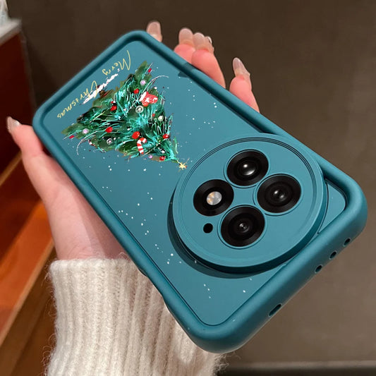 Soft Silicone Phone Case For OnePlus 13 13T 12 13R 12R 11R 5G Shockproof Christmas Tree Pattern TPU Cover For OnePlus Ace 5 3 2