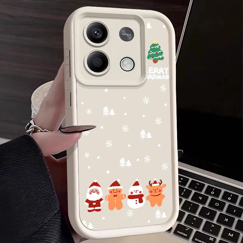 Merry Christmas Phone Case For Xiaomi Redmi Note 14 13 12 Pro 4G Note 13 14 Pro Plus 5G 13C 11 10 Pro Soft Silicone TPU Cover