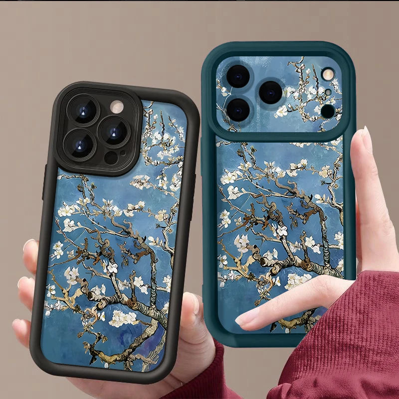 Winter Plum Blossom Soft TPU Phone Case For iPhone 17 Pro Air 16e 15 16 Pro Max 14 16 Plus 13 12 Pro Max Silicone Back Cover