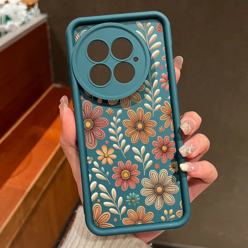 Cartoon Flowers Printing Phone Case For OnePlus 15 13 13T 12 Nord 5 13R 12R 11R 5G Soft Silicone TPU Cover For OnePlus Ace 5 3