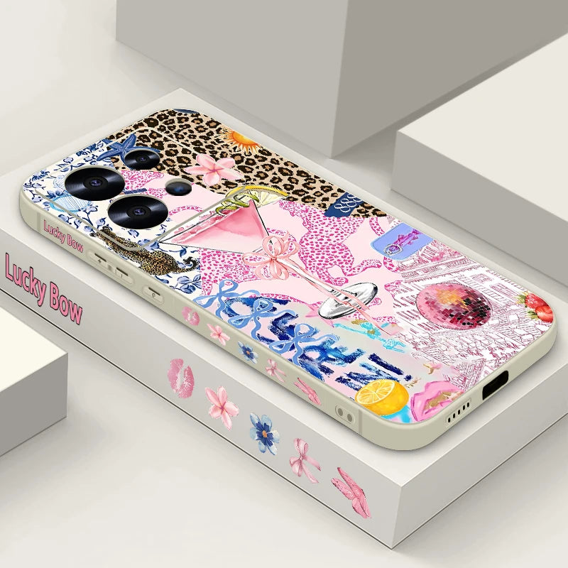 Leopard Print Pattern TPU Phone Case For Xiaomi Redmi Note 14 13 12 Pro 4G Note 13 14 Pro Plus 5G 13C 11 Pro Soft Silicone Cover