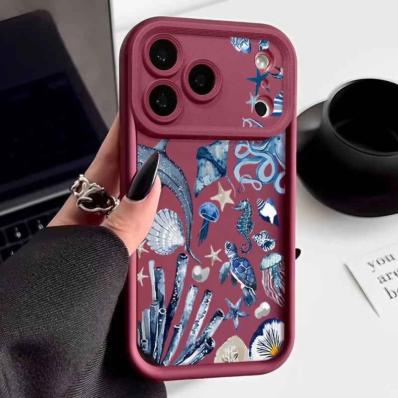 The Underwater World Printed Phone Case For iPhone 17 16e 15 16 Pro Max 14 16 Plus For iPhone Air 13 12 Pro Soft TPU Back Cover