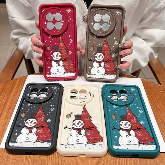 Soft TPU Phone Case For OnePlus 15 13 13T 12 13R 12R 11R 5G Christmas Snowman Printed Back Cover For OnePlus Nord 5 Ace 5 3 2