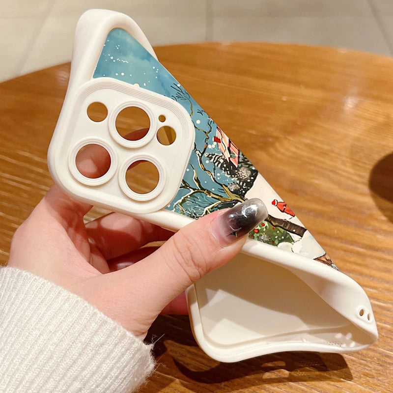 Soft TPU Phone Case For iPhone 17 16e 15 16 Pro Max 14 16 Plus For iPhone Air 13 12 Pro Max Winter Snow Scenery Pattern Cover