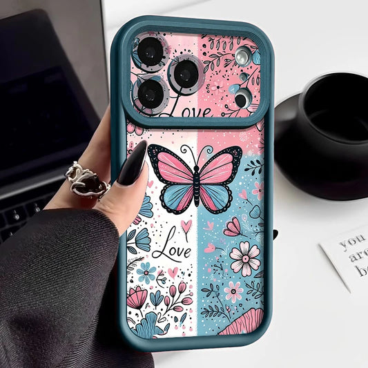 Soft TPU Phone Case For iPhone 17 Pro Air 16e 15 16 Pro Max 14 16 Plus 13 12 Pro Max Beautiful Butterfly Pattern Silicone Cover
