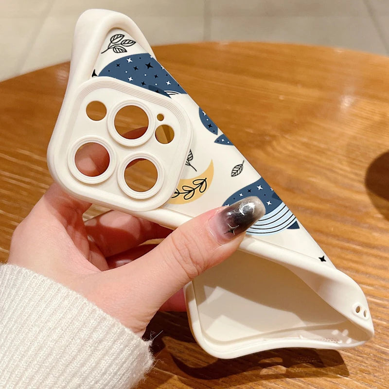 TPU Phone Case For iPhone 17 16e 15 16 Pro Max 14 16 Plus For iPhone Air 13 12 Pro Max Cartoon Whale Printed Soft Silicone Cover