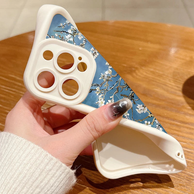 Winter Plum Blossom Soft TPU Phone Case For iPhone 17 Pro Air 16e 15 16 Pro Max 14 16 Plus 13 12 Pro Max Silicone Back Cover