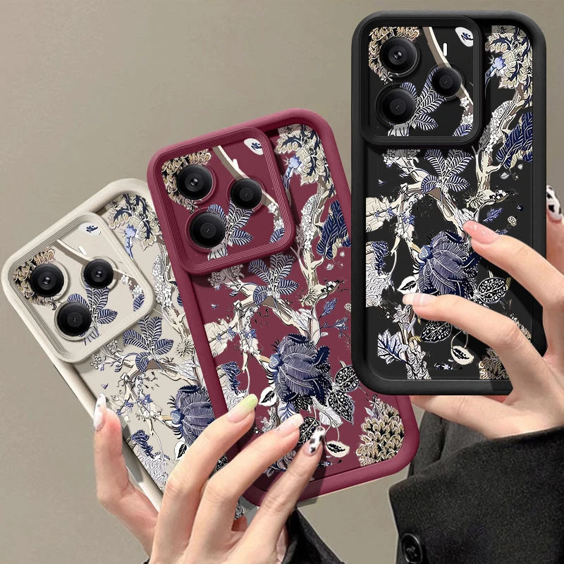 Summer Leaf Pattern Phone Case For Xiaomi Redmi Note 15 14 13 12 Pro 4G Note 13 14 Pro Plus 5G 13C Soft TPU Silicone Back Cover