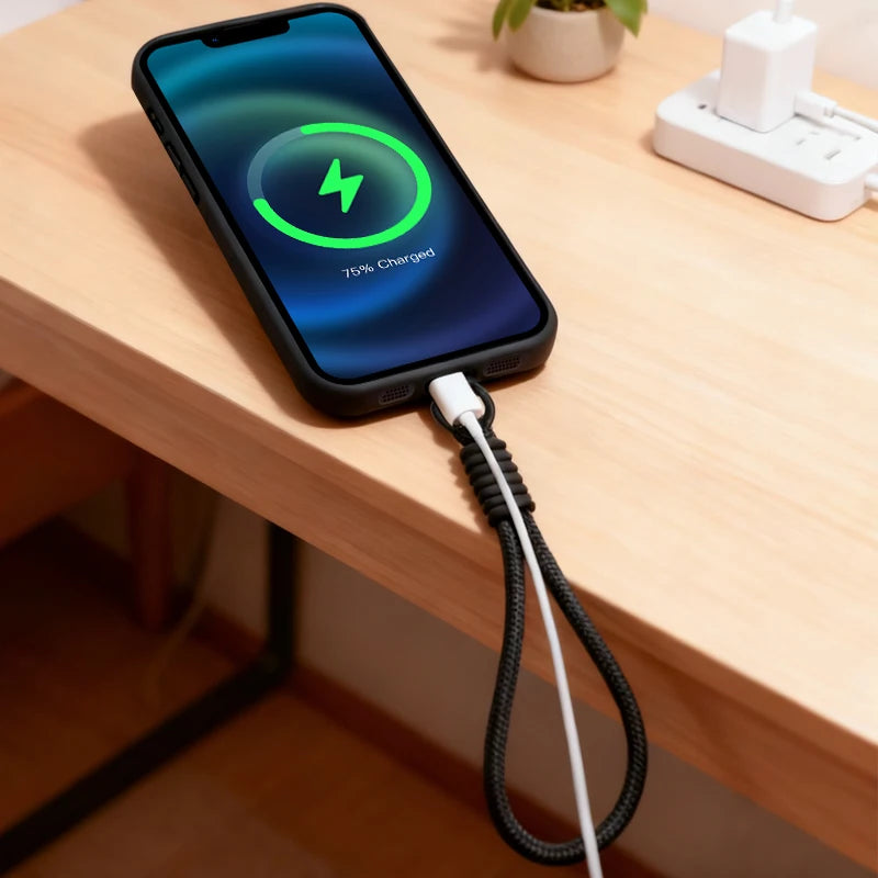 Wrist Strap Lanyard Phone Case For iPhone 17 Pro Max Air 16E 16 14 15 Pro 12 13 Pro Max 11 Tiny Hearts Pattern Soft TPU Cover