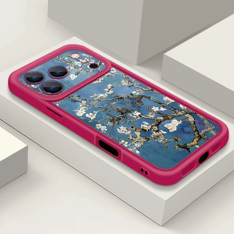 Winter Plum Blossom Soft TPU Phone Case For iPhone 17 Pro Air 16e 15 16 Pro Max 14 16 Plus 13 12 Pro Max Silicone Back Cover