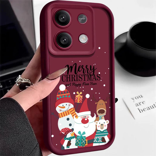 Merry Christmas Phone Case For Xiaomi Redmi Note 14 13 12 Pro Note 13 14 Pro Plus 5G 13 13C 4G 11 10 Pro Soft Silicone TPU Cover