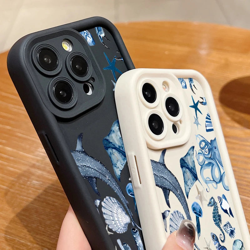 The Underwater World Printed Phone Case For iPhone 17 16e 15 16 Pro Max 14 16 Plus For iPhone Air 13 12 Pro Soft TPU Back Cover