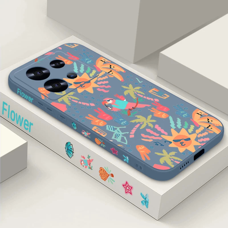 Abstract Art Paintings TPU Phone Case For Xiaomi 13T 14T Pro 11T Pro Wrist Lanyard Soft Silicone Back Cover For Mi 14T 13T Pro