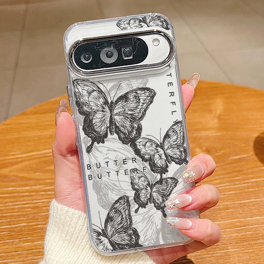Butterfly Printed TPU Phone Case For Google Pixel 10 9 8 7 Pro Pixel 9 10 Pro XL 7A 8A 9A Shockproof Soft Silicone Clear Cover