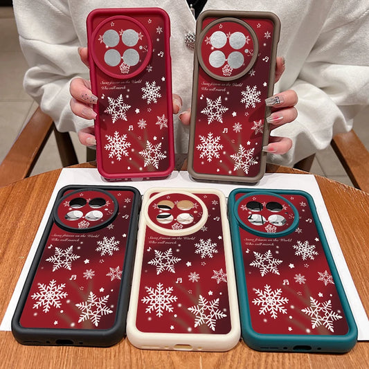 Soft TPU Phone Case For OnePlus 15 13 13T 12 13R 12R 5G Christmas Snowflake Printed Silicone Cover For OnePlus Nord 5 Ace 5 3 2