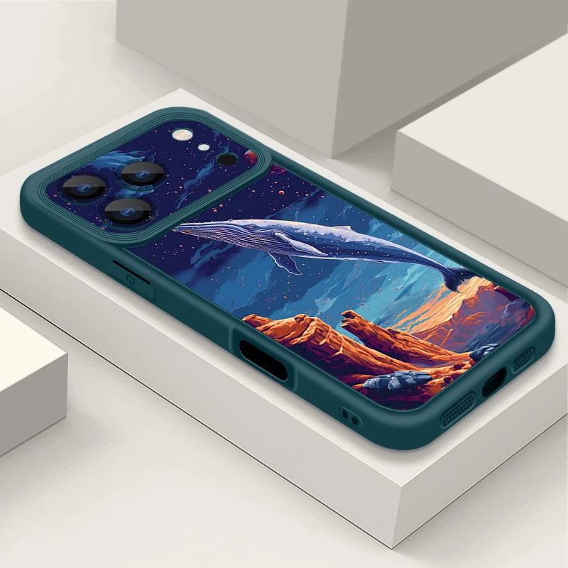 Blue Whale Printed TPU Phone Case For iPhone 17 16e 15 16 Pro Max 14 16 Plus For iPhone Air 13 12 Pro Soft Silicone Cover Cases