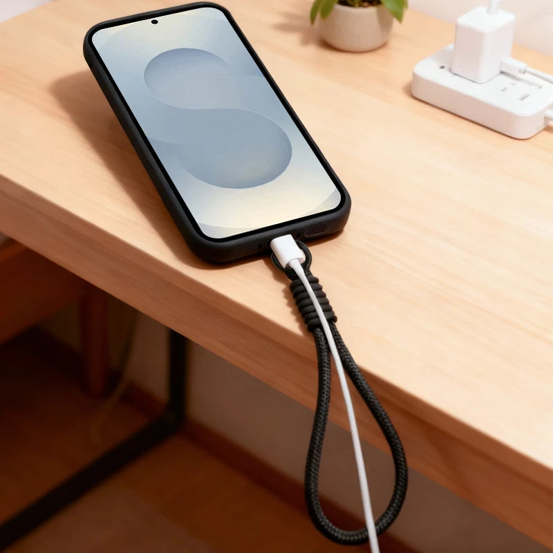 Cartoon Reindeer Print Lanyard Case For Samsung Galaxy S25 S23 S22 S24 Ultra S24 S25 FE A17 A56 A16 A55 A15 A36 A25 5G TPU Cover