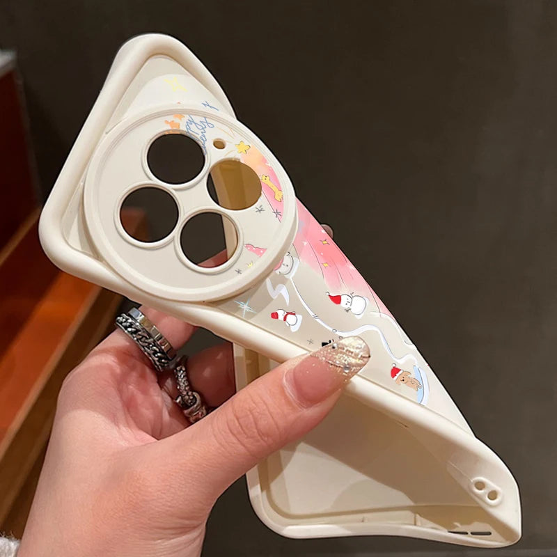 Soft TPU Phone Case For OnePlus 15 13 13T 12 13R 12R 11R 5G Pink Christmas Tree Printed Back Cover For OnePlus Nord 5 Ace 5 3 2