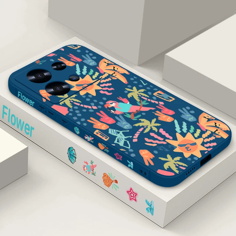 Abstract Art Paintings TPU Phone Case For Xiaomi 13T 14T Pro 11T Pro Wrist Lanyard Soft Silicone Back Cover For Mi 14T 13T Pro