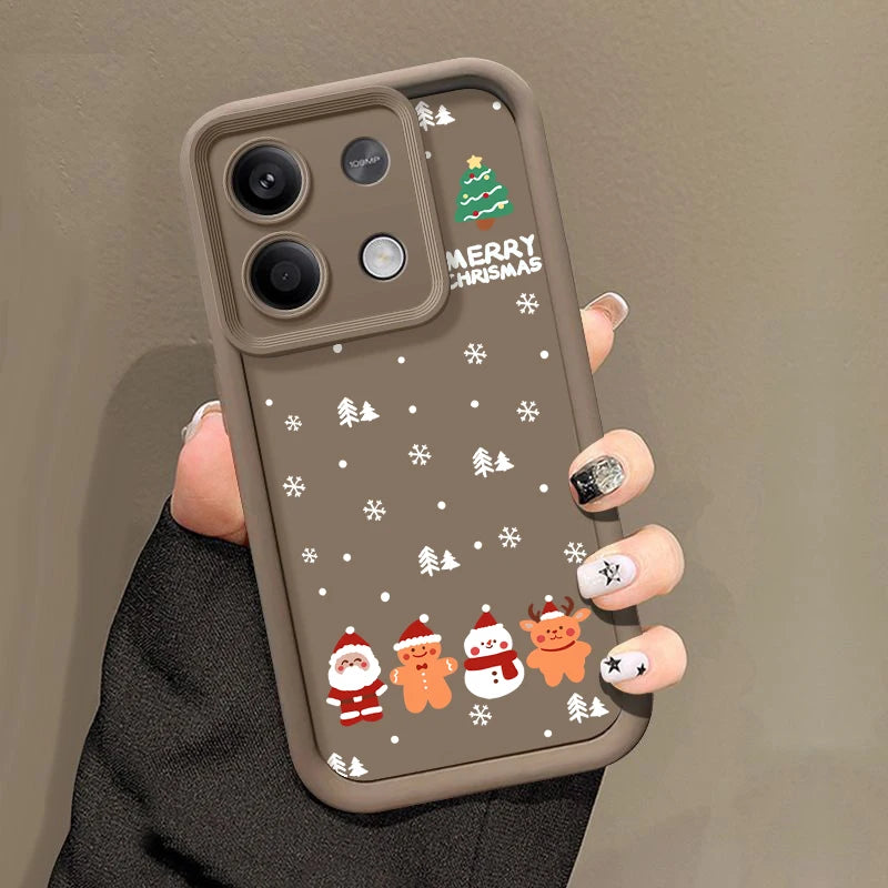 Merry Christmas Phone Case For Xiaomi Redmi Note 14 13 12 Pro 4G Note 13 14 Pro Plus 5G 13C 11 10 Pro Soft Silicone TPU Cover