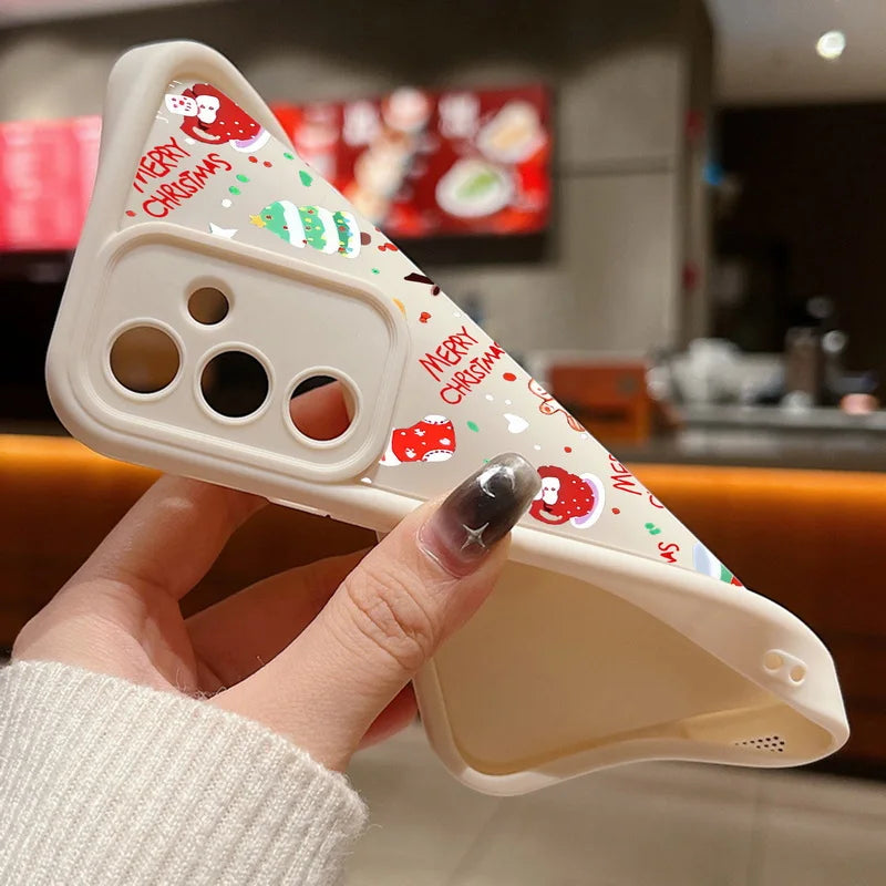Christmas Pattern TPU Case For Samsung Galaxy A17 A56 A16 A55 A15 a36 A25 A26 5G S25 Edge S23 S24 Ultra S24 S25 FE Phone Cover