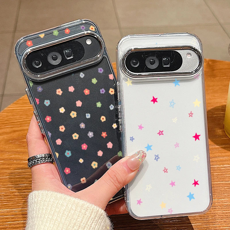 Tiny Hearts Printed TPU Phone Case For Google Pixel 10 9 8 7 Pro Pixel 9 10 Pro XL 7A 8A 9A Shockproof Silicone Clear Back Cover