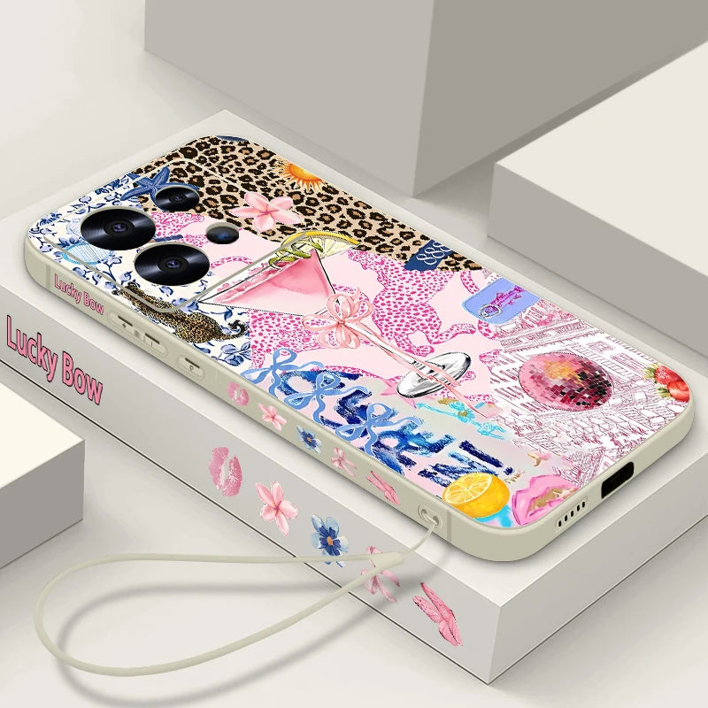 Leopard Print Pattern TPU Phone Case For Xiaomi Redmi Note 14 13 12 Pro 4G Note 13 14 Pro Plus 5G 13C 11 Pro Soft Silicone Cover
