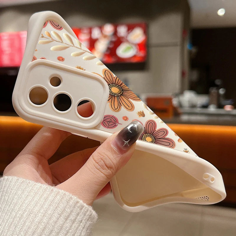 Cartoon Sunflower Print Case For Samsung Galaxy A17 A57 A56 A16 A55 A15 A37 A35 5G S26 S25 S24 Ultra S23 S24 FE TPU Phone Cover