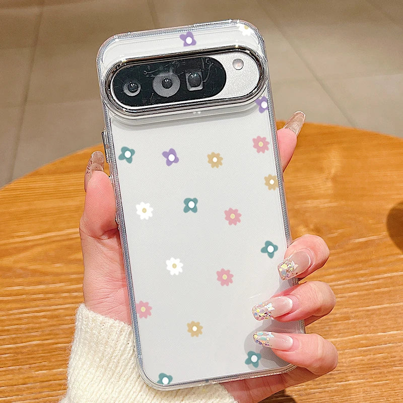 Tiny Hearts Printed TPU Phone Case For Google Pixel 10 9 8 7 Pro Pixel 9 10 Pro XL 7A 8A 9A Shockproof Silicone Clear Back Cover