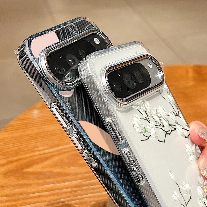 Cartoon Flower Pattern TPU Phone Case For Google Pixel 10 9 8 7 Pro Pixel 9 10 Pro XL 7A 8A 9A Soft Silicone Clear Back Cover