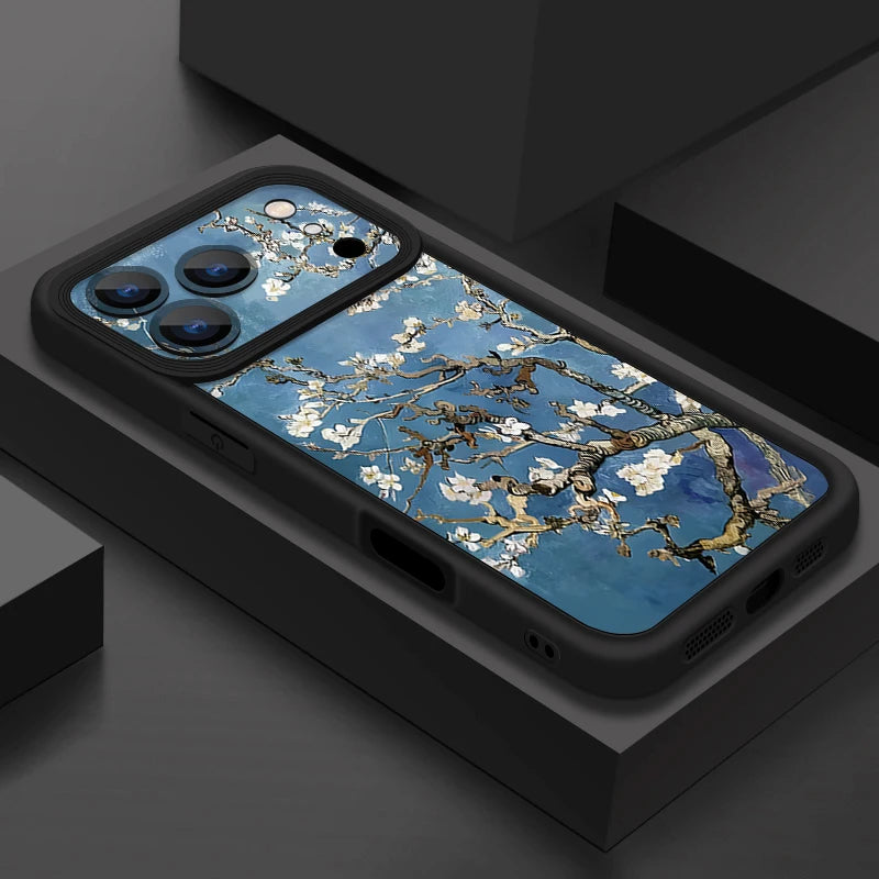 Winter Plum Blossom Soft TPU Phone Case For iPhone 17 Pro Air 16e 15 16 Pro Max 14 16 Plus 13 12 Pro Max Silicone Back Cover