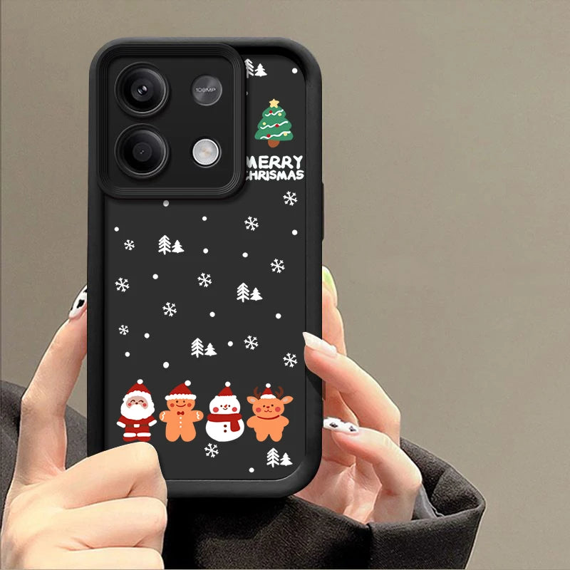 Merry Christmas Phone Case For Xiaomi Redmi Note 14 13 12 Pro 4G Note 13 14 Pro Plus 5G 13C 11 10 Pro Soft Silicone TPU Cover