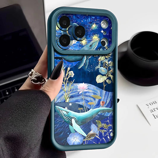 Soft TPU Phone Case For iPhone 17 Pro Air 16e 15 16 Pro Max 14 16 Plus 13 12 Pro Max Dreamy Ocean Printed Silicone Back Cover