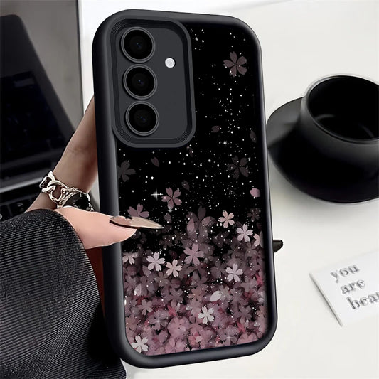Cherry Blossom Silicone Case For Samsung Galaxy S25 Edge S26 S24 S23 Ultra S24 FE A57 A55 A15 A16 A17 A35 A25 A56 5G TPU Cover
