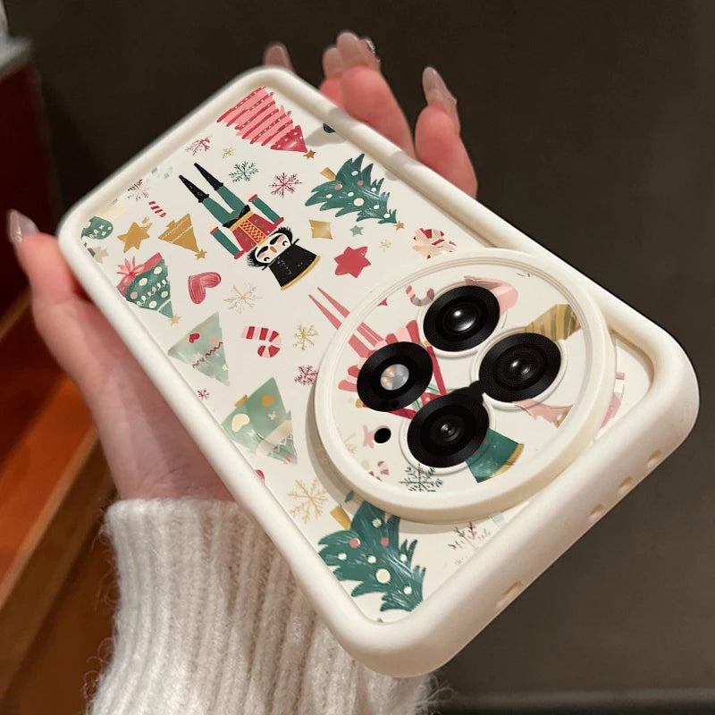 Soft TPU Phone Case For OnePlus 15 13 13T 12 13R 12R 11R 5G Christmas Tree Snowman Pattern Back Cover For OnePlus Nord 5 Ace 5 3