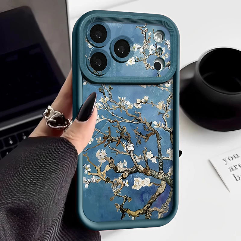 Winter Plum Blossom Soft TPU Phone Case For iPhone 17 Pro Air 16e 15 16 Pro Max 14 16 Plus 13 12 Pro Max Silicone Back Cover