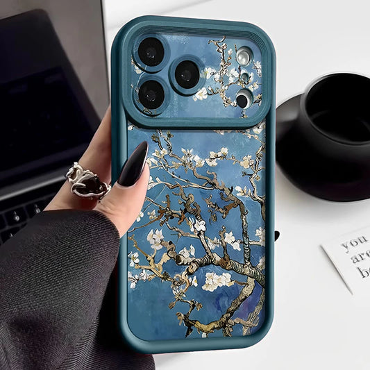 Winter Plum Blossom Soft TPU Phone Case For iPhone 17 Pro Air 16e 15 16 Pro Max 14 16 Plus 13 12 Pro Max Silicone Back Cover