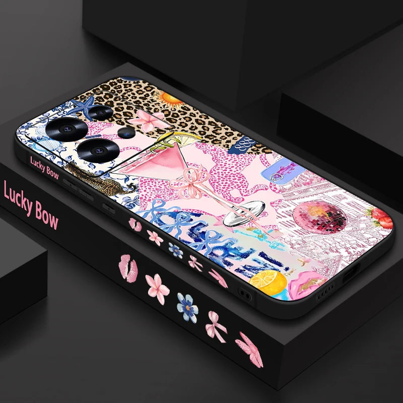 Leopard Print Pattern TPU Phone Case For Xiaomi Redmi Note 14 13 12 Pro 4G Note 13 14 Pro Plus 5G 13C 11 Pro Soft Silicone Cover