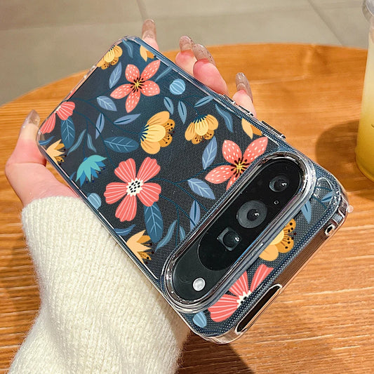 Cartoon Flower Pattern TPU Phone Case For Google Pixel 10 9 8 7 Pro Pixel 9 10 Pro XL 7A 8A 9A Soft Silicone Clear Back Cover