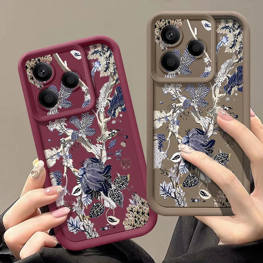 Summer Leaf Pattern TPU Phone Case For Xiaomi Poco X7 X6 F6 X5 Pro POCO M6 Pro C65 Shockproof Soft Silicone Back Cover Fundas