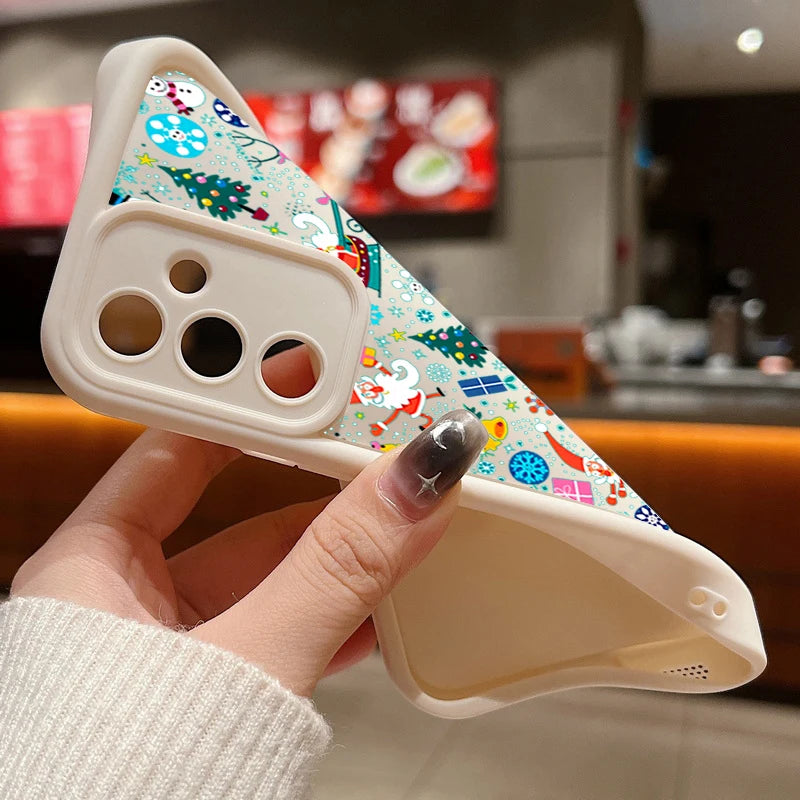 Christmas Snowman Print TPU Case For Samsung Galaxy A17 A56 A16 A55 A15 A25 A36 A26 5G S25 Edge S23 S24 Ultra S24 S25 FE Cover