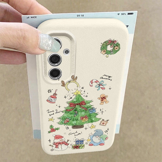 Christmas Tree Case For Samsung Galaxy S25 S24 S22 Ultra S23 FE A17 A56 A36 A26 A55 A16 A15 A25 A54 5G Soft TPU Phone Cover
